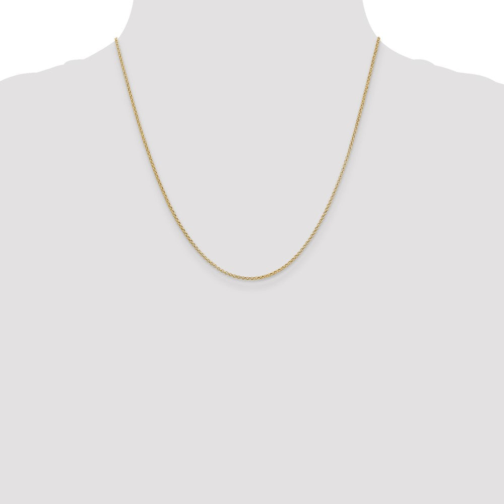 14K 20 inch 1.55mm Rolo with Lobster Clasp Pendant Chain