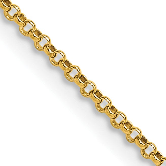 14K 20 inch 1.55mm Rolo with Lobster Clasp Pendant Chain