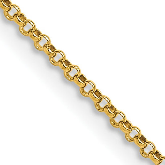 14K 18 inch 1.55mm Rolo with Lobster Clasp Pendant Chain