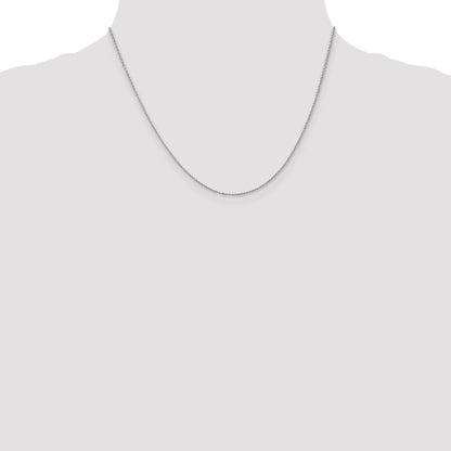 14K White Gold 18 inch 1.15mm Rolo with Lobster Clasp Pendant Chain