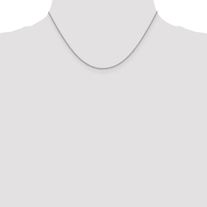 14K White Gold 16 inch 1.4mm Forzantine Cable with Lobster Clasp Chain