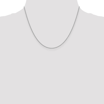 14K White Gold 18 inch 1.4mm Forzantine Cable with Lobster Clasp Chain