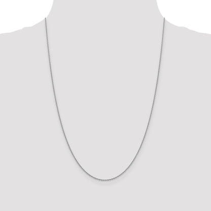 14K White Gold 24 inch 1.4mm Forzantine Cable with Lobster Clasp Chain