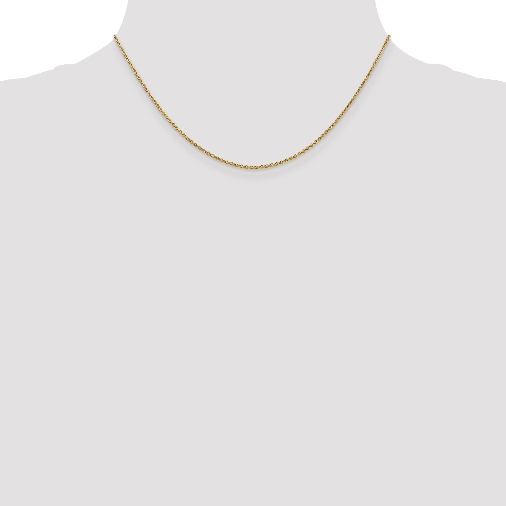 14K 16 inch 1.4mm Forzantine Cable with Lobster Clasp Chain