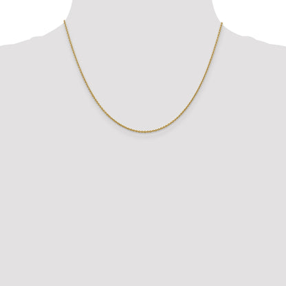 14K 18 inch 1.4mm Forzantine Cable with Lobster Clasp Chain