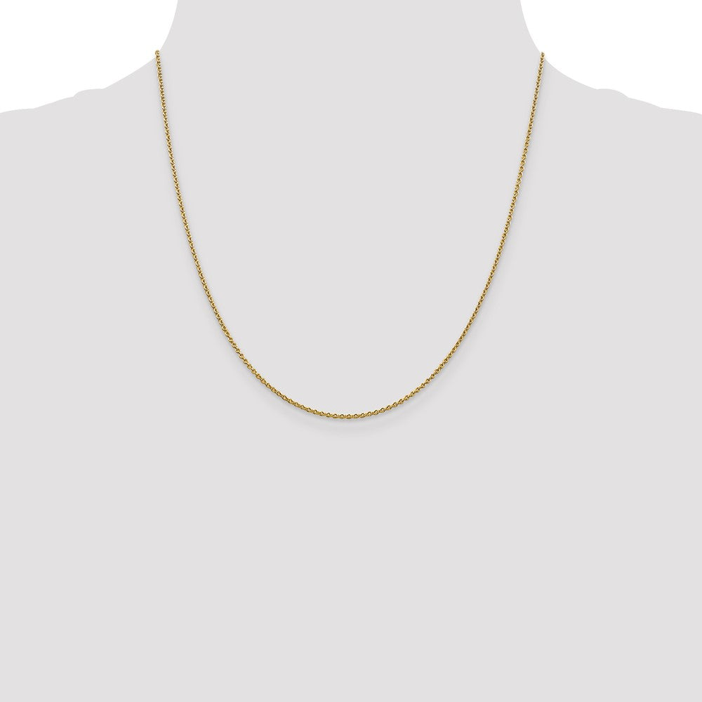 14K 20 inch 1.4mm Forzantine Cable with Lobster Clasp Chain