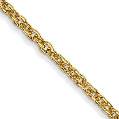 14K 24 inch 1.4mm Forzantine Cable with Lobster Clasp Chain