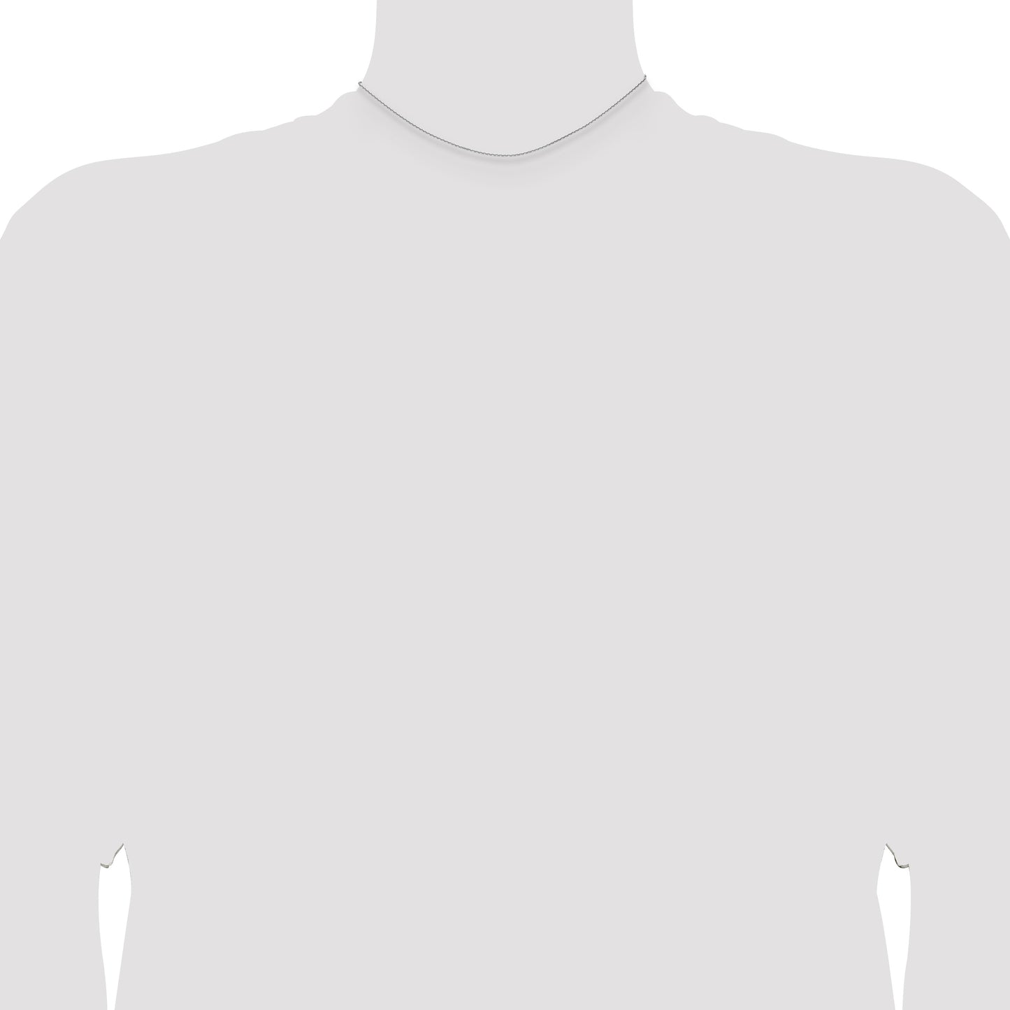 14k White Gold 1.2mm D/C Cable Chain