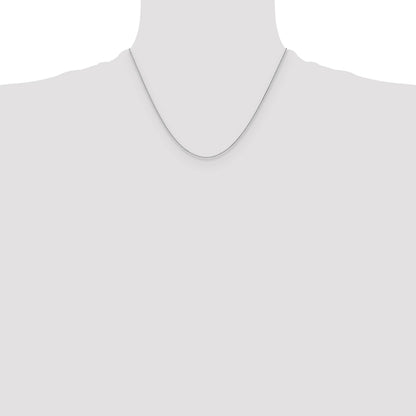 14k White Gold 1.2mm D/C Cable Chain