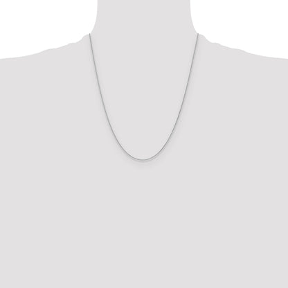 14k White Gold 1.2mm D/C Cable Chain