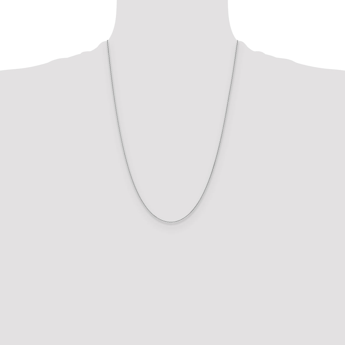 14k White Gold 1.2mm D/C Cable Chain