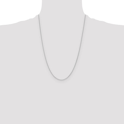 14k White Gold 1.2mm D/C Cable Chain