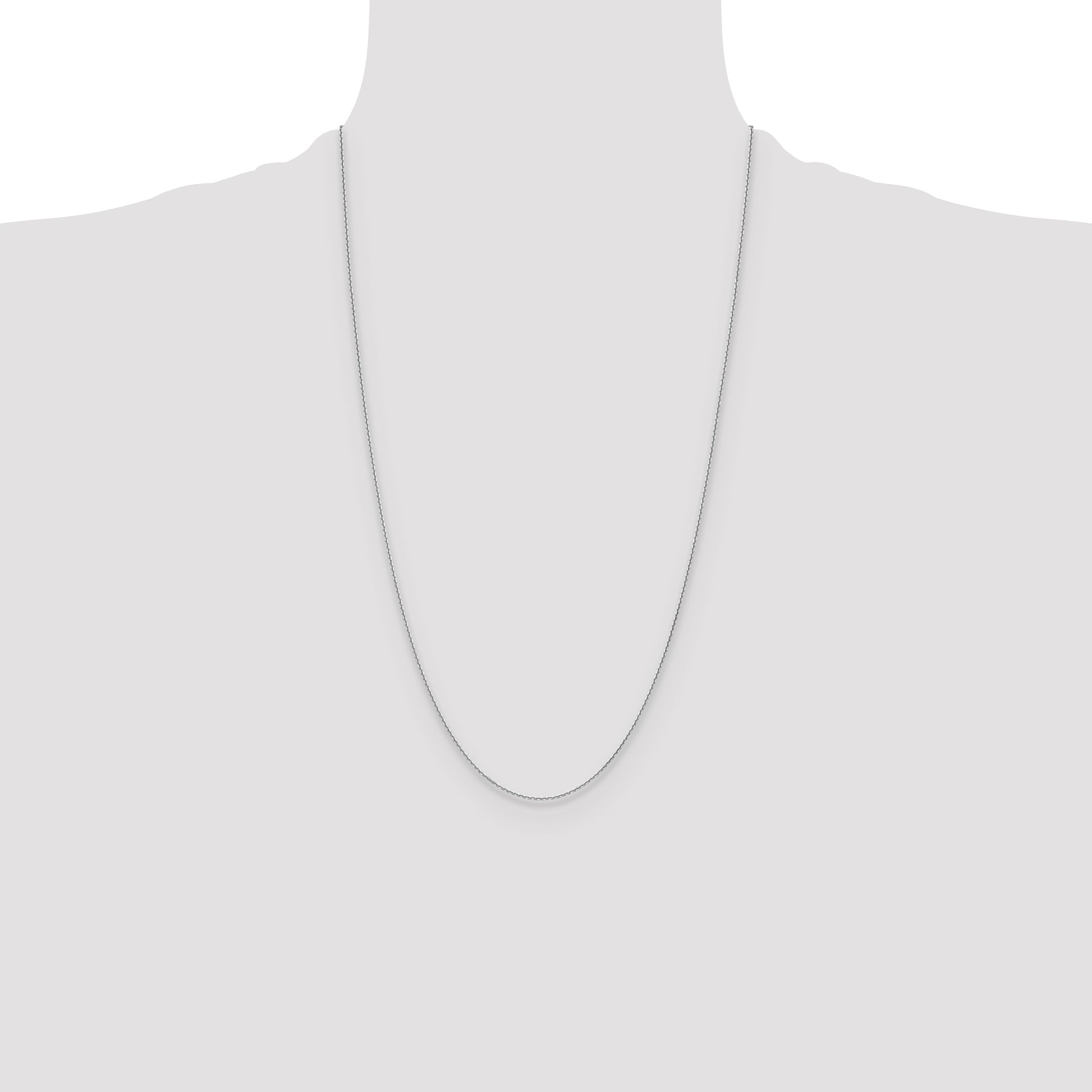 14k White Gold 1.2mm D/C Cable Chain