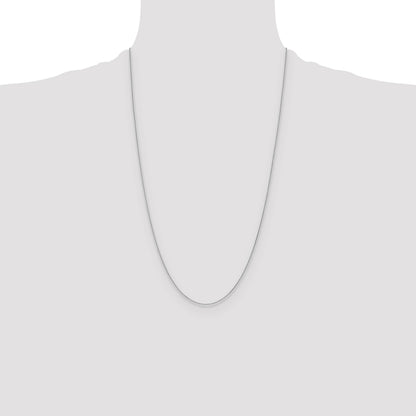 14k White Gold 1.2mm D/C Cable Chain