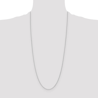 14k White Gold 1.2mm D/C Cable Chain