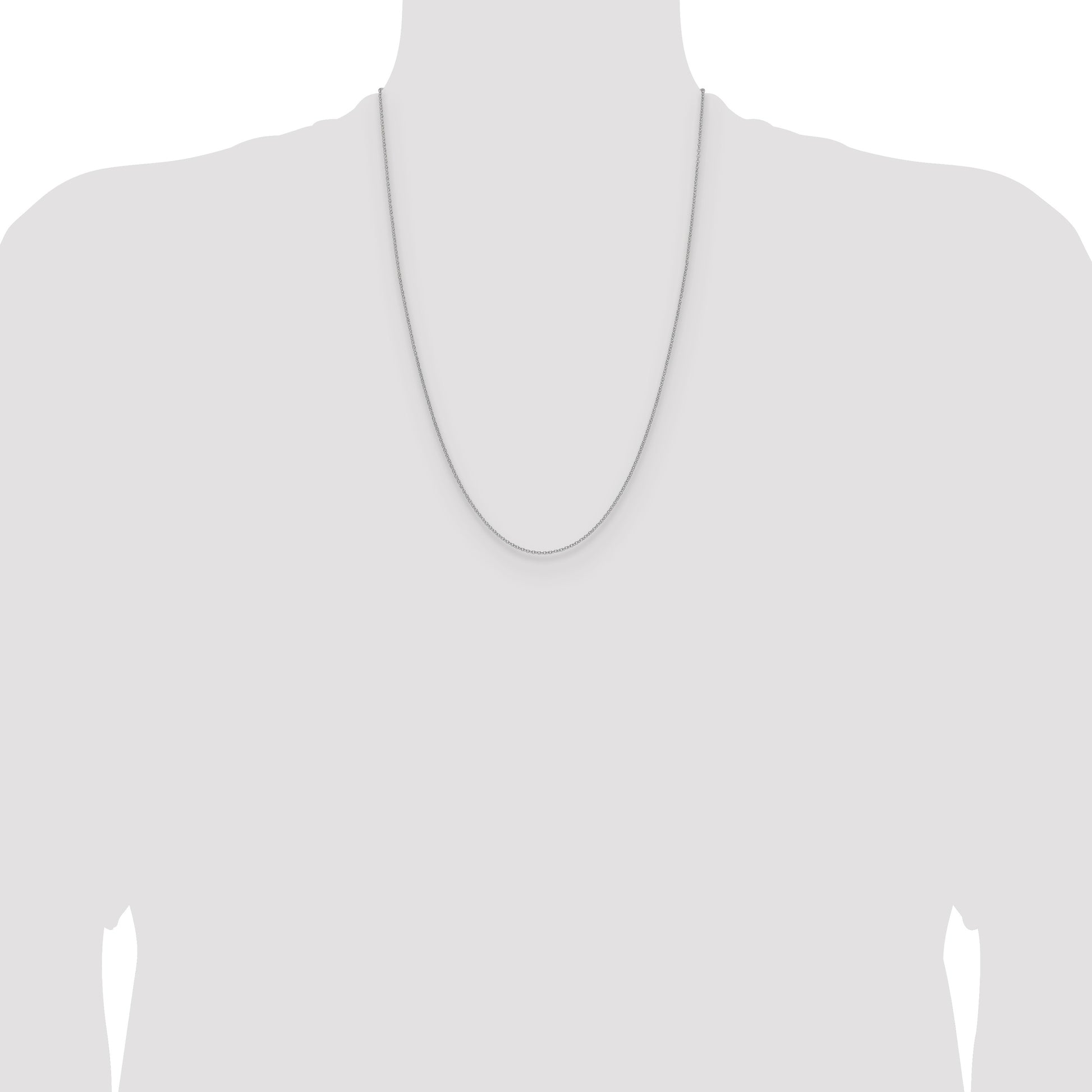 14k White Gold 1.5mm Cable Chain
