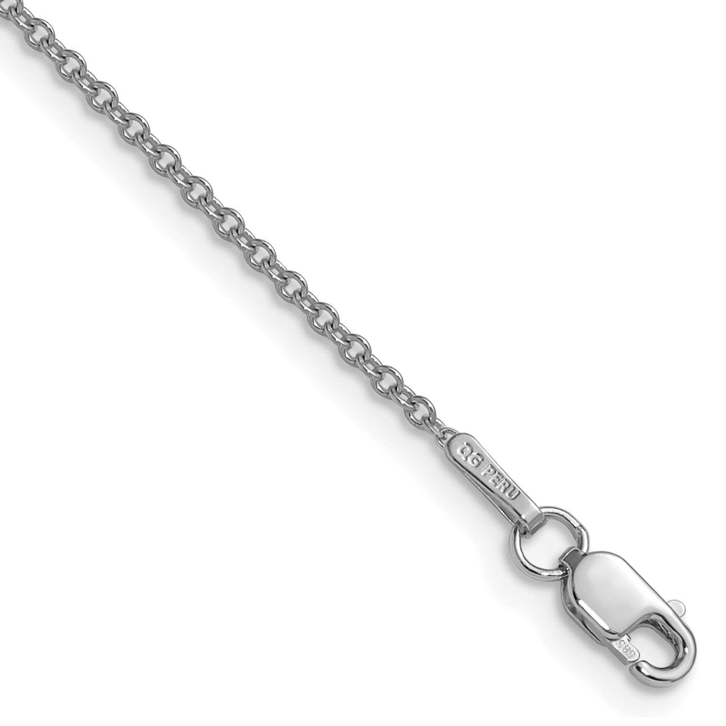 14k White Gold 1.5mm Cable Chain