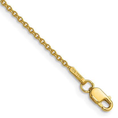 14k 1.5mm Cable Chain