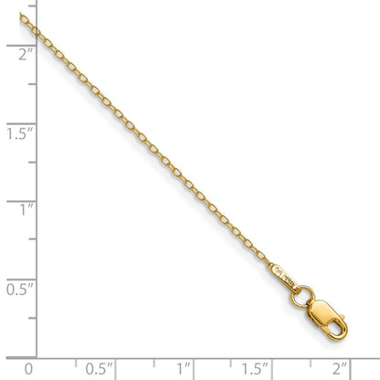 14k .8mm Forzantine Cable Chain Anklet