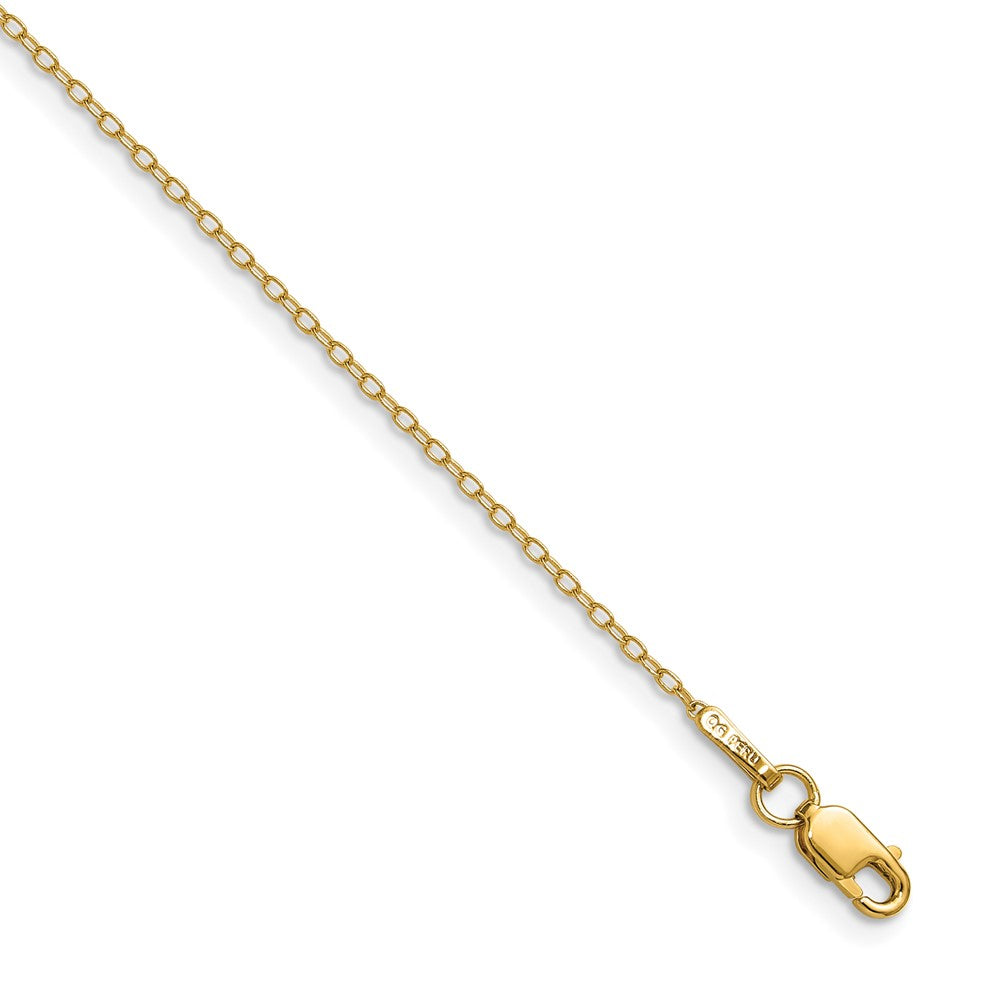 14k .8mm Forzantine Cable Chain Anklet