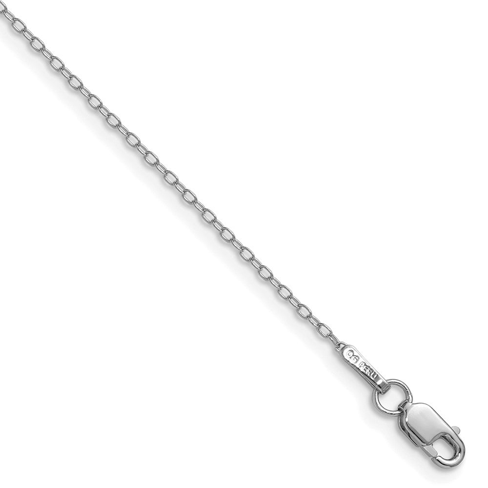 14k WG .8mm Forzantine Cable Chain