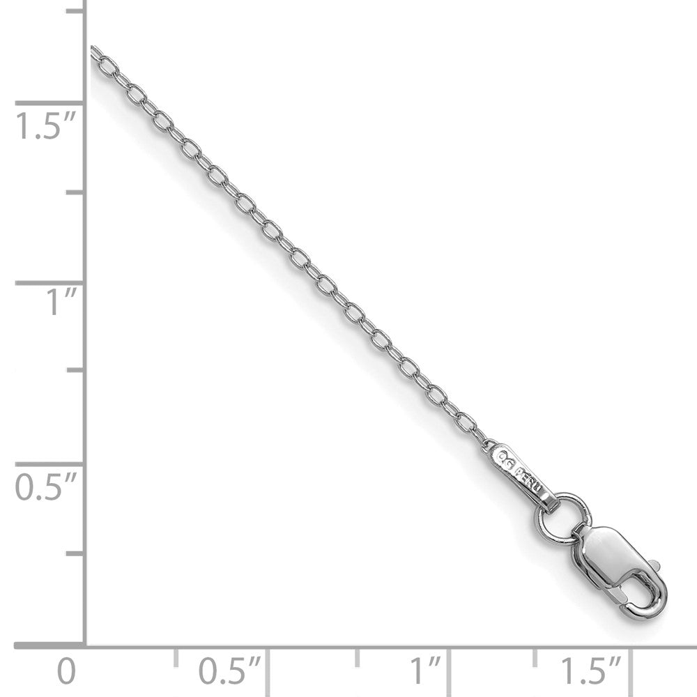 14k WG .8mm Forzantine Cable Chain Anklet