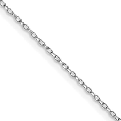 14k White Gold .8mm Forzantine Cable Chain