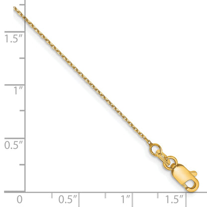 14k .8mm D/C Forzantine Cable Chain Anklet