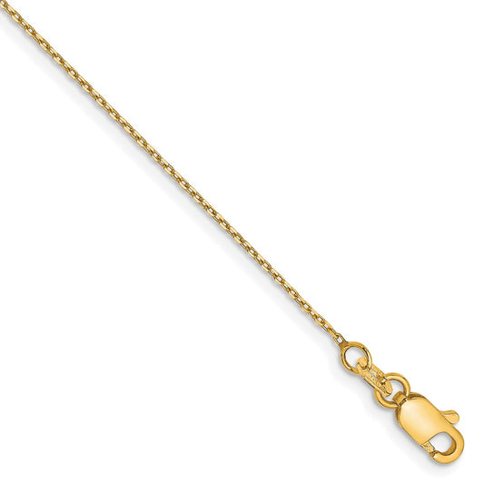 14k .8mm D/C Forzantine Cable Chain Anklet