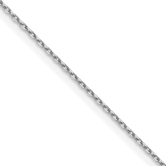 14k White Gold .8mm D/C Forzantine Cable Chain