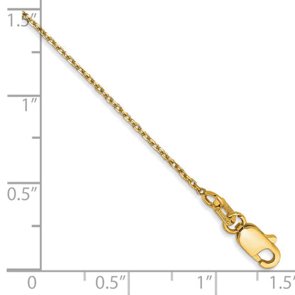 14k 1.0mm D/C Forzantine Cable Chain Anklet