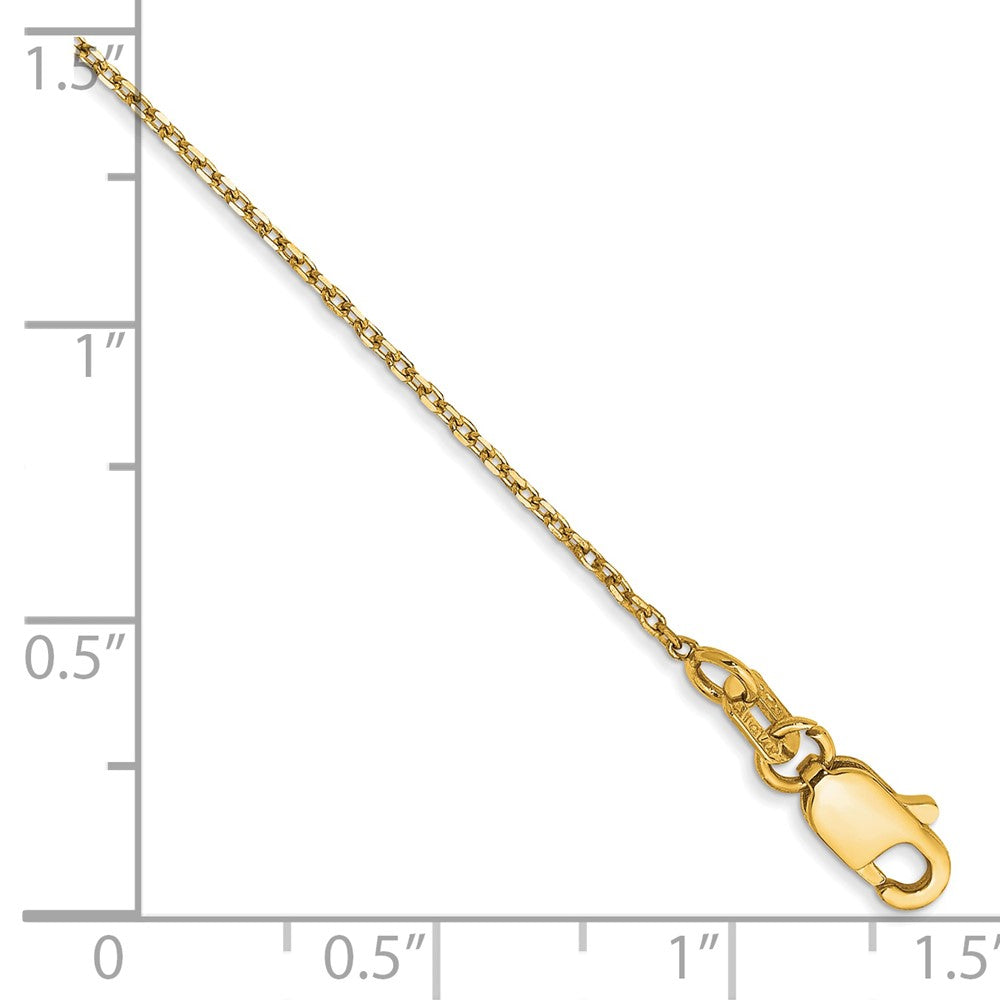 14k 1.0mm D/C Forzantine Cable Chain Anklet