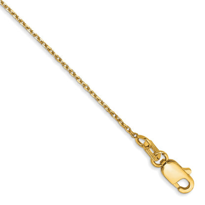 14k 1.0mm D/C Forzantine Cable Chain Anklet