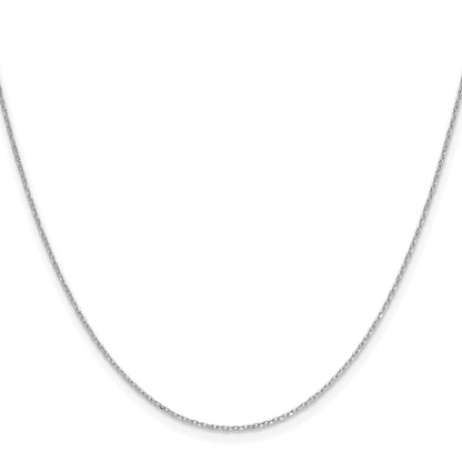 14k White Gold 1.0mm D/C Forzantine Cable Chain