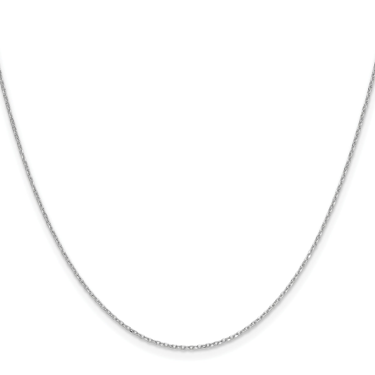 14k White Gold 1.0mm D/C Forzantine Cable Chain