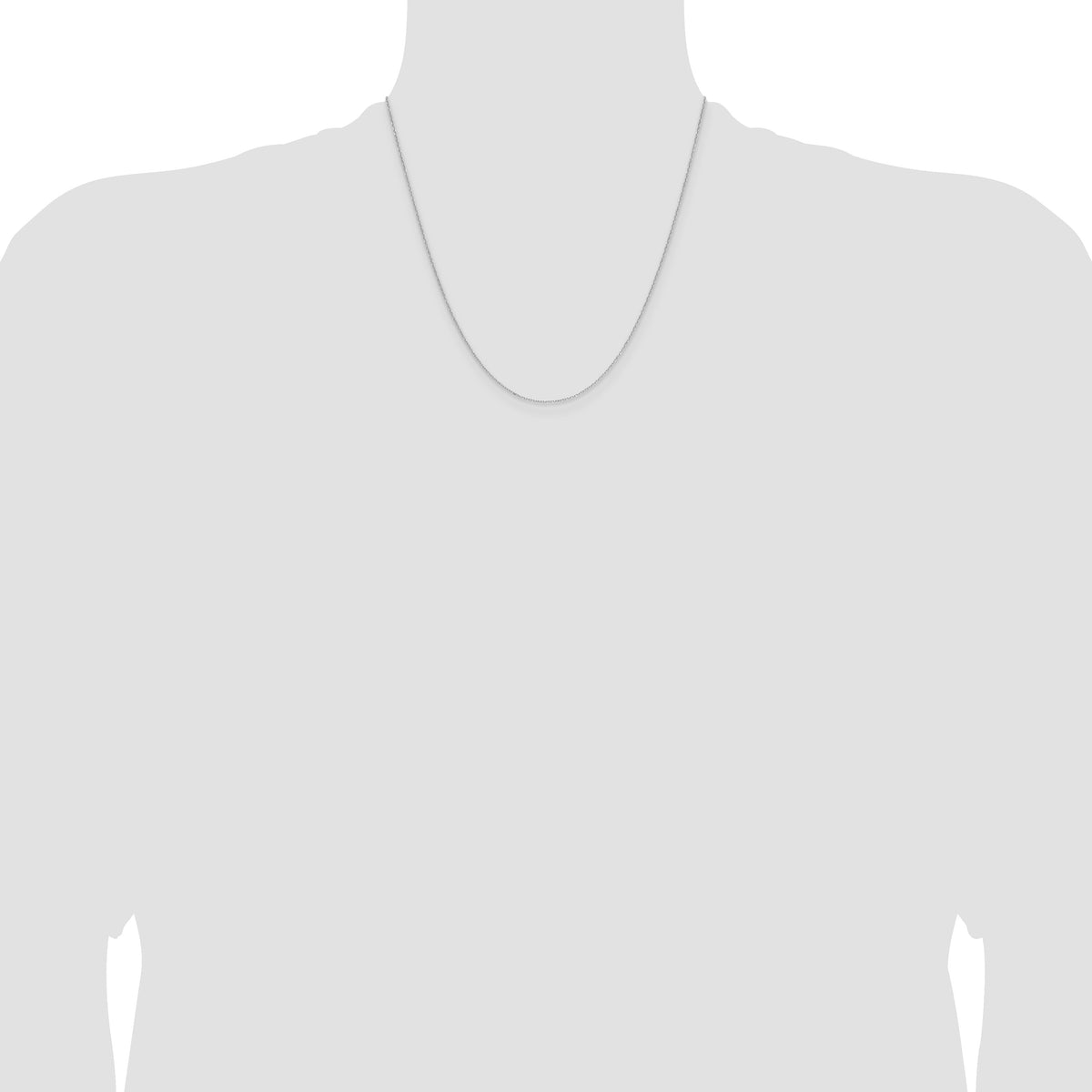 14k White Gold 1.0mm D/C Forzantine Cable Chain