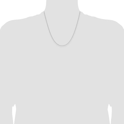 14k White Gold 1.0mm D/C Forzantine Cable Chain