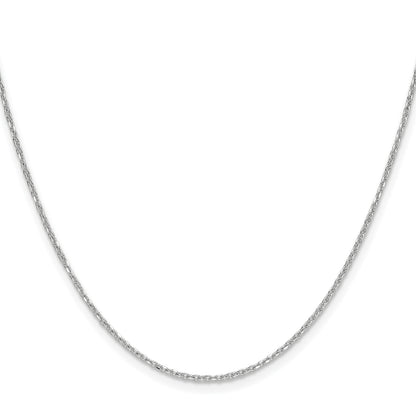 14k White Gold 1.4mm D/C Forzantine Cable Chain