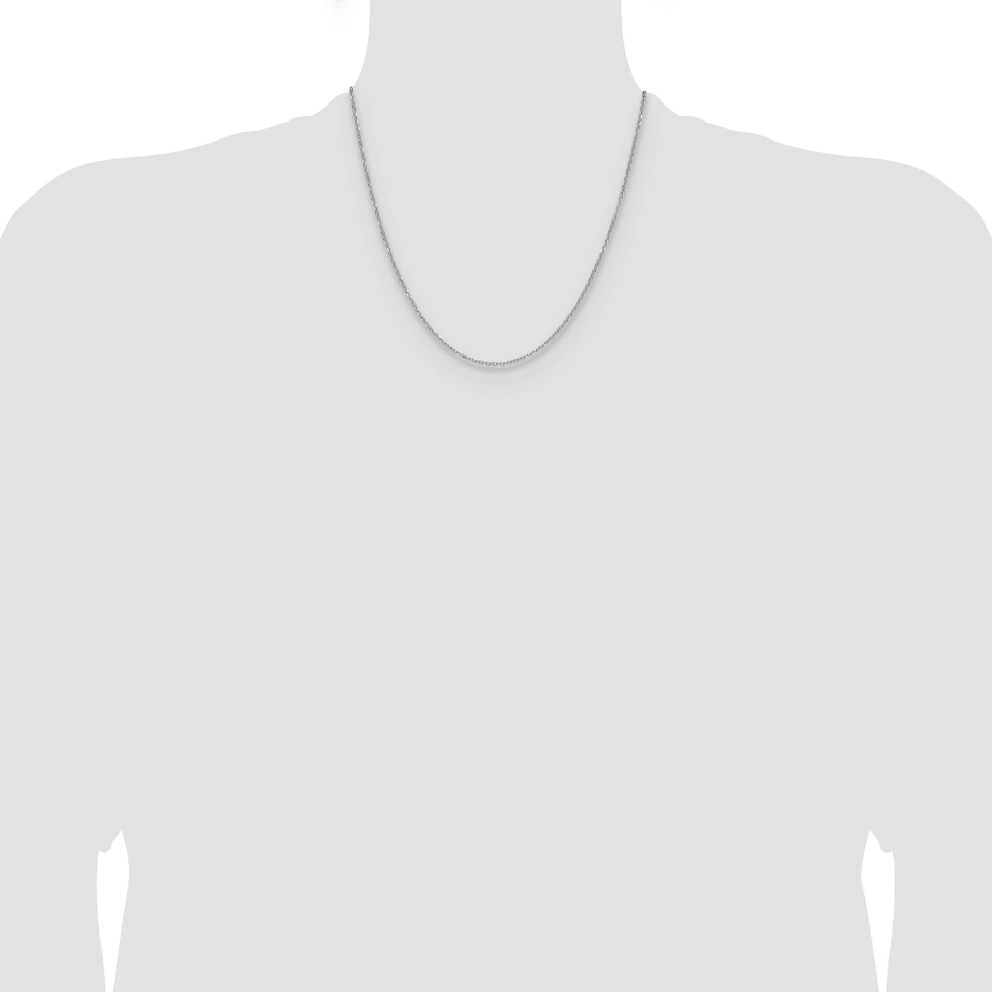 14k White Gold 1.4mm D/C Forzantine Cable Chain