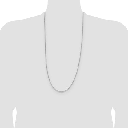14k White Gold 1.4mm D/C Forzantine Cable Chain