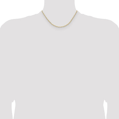 14k 3.0mm Solid Beveled Paperclip Chain