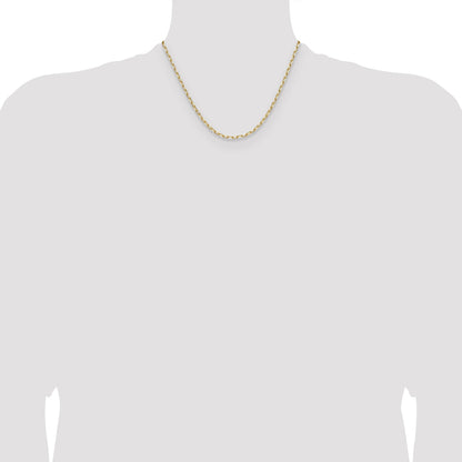 14k 3.0mm Solid Beveled Paperclip Chain