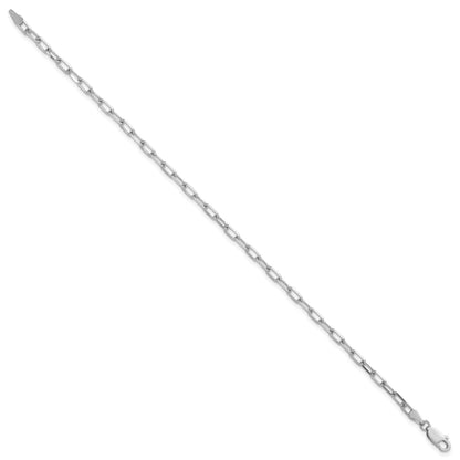 14k White Gold 3.0mm Solid Beveled Paperclip Chain