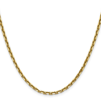 14k 3.25mm D/C French Link Chain