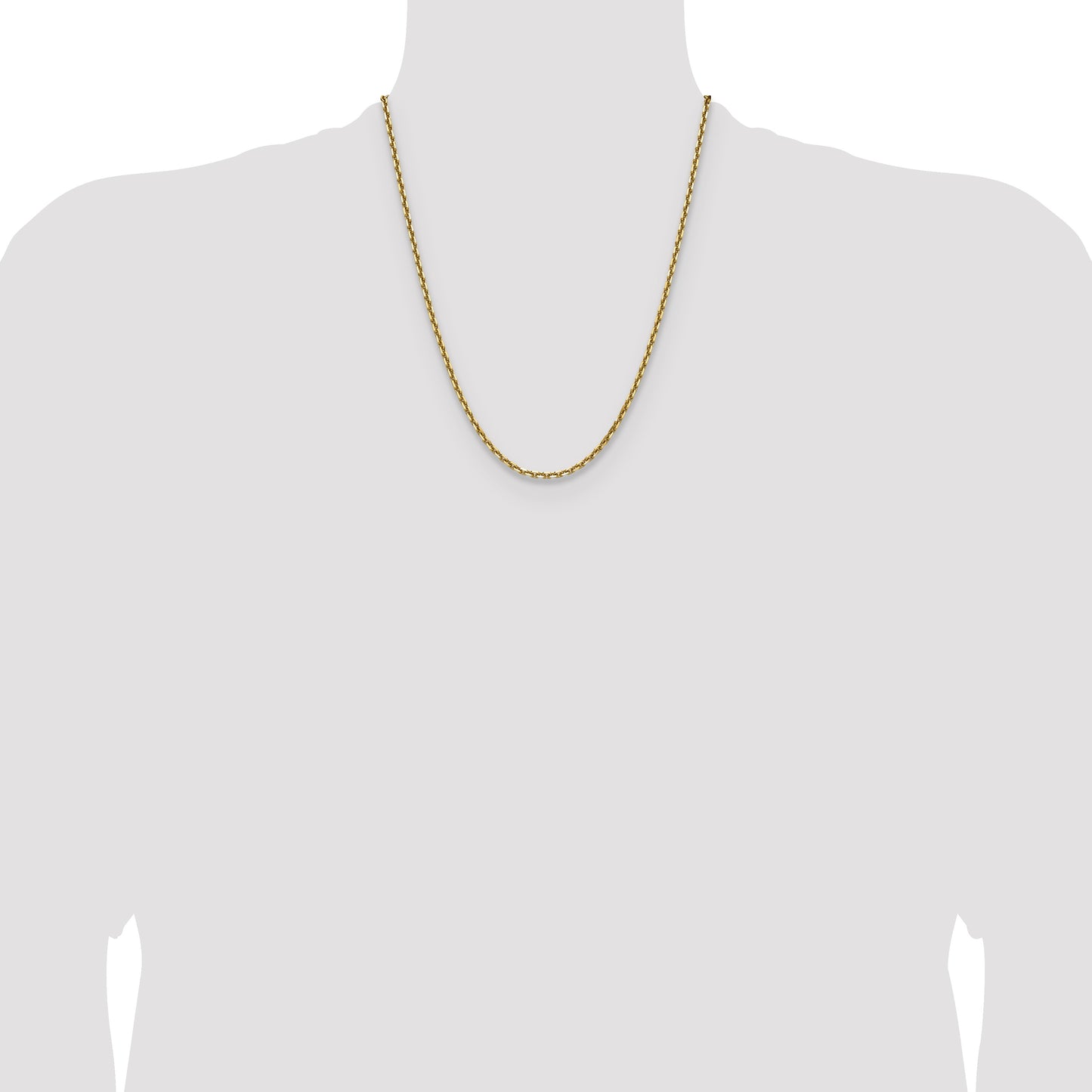 14k 3.25mm D/C French Link Chain