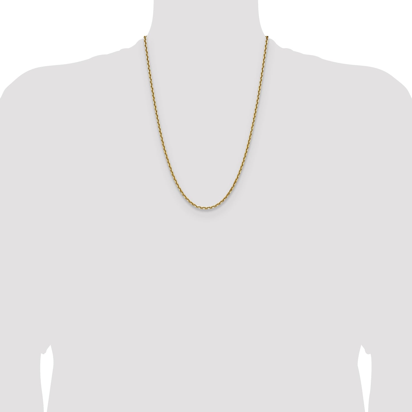 14k 3.25mm D/C French Link Chain