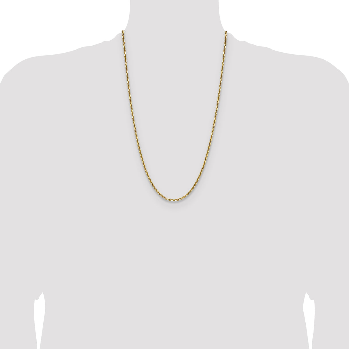 14k 3.25mm D/C French Link Chain