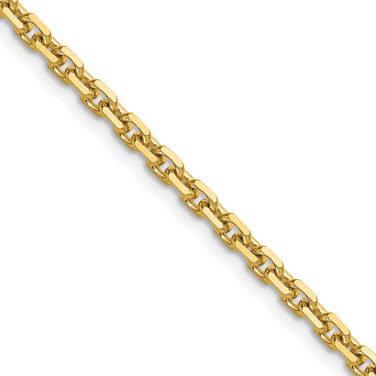 14k 3.25mm D/C French Link Chain