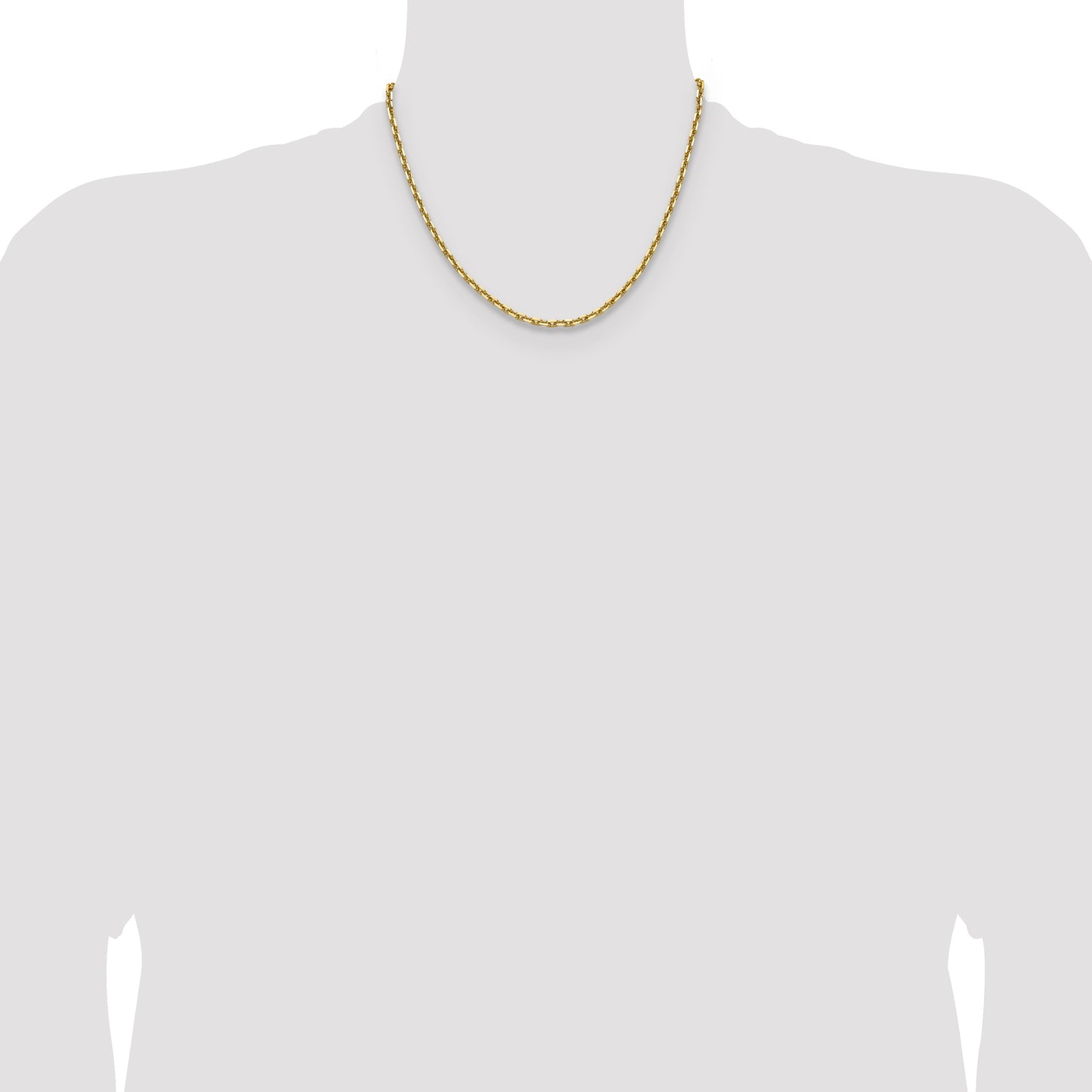 14k 3.90mm D/C French Link Chain