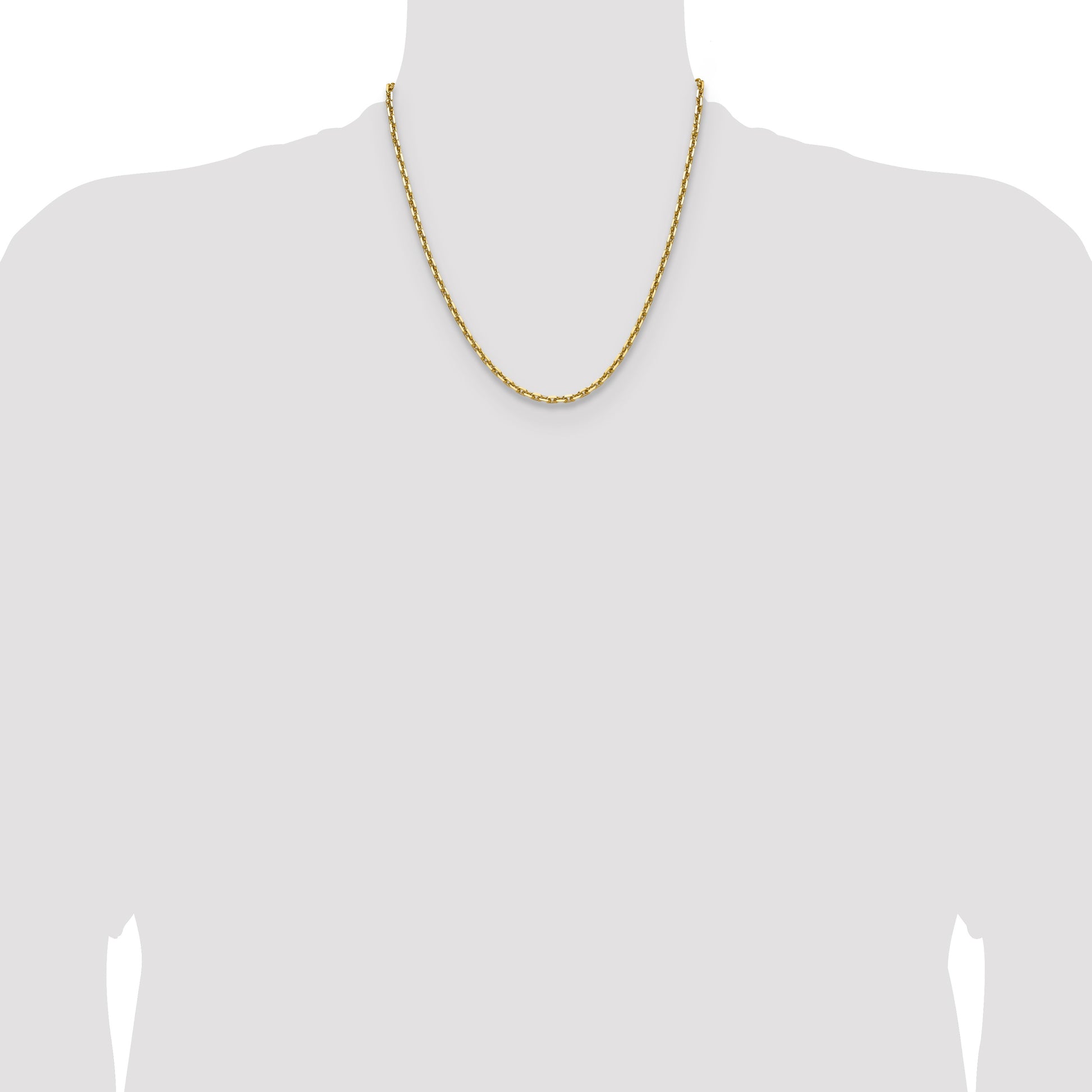 14k 3.90mm D/C French Link Chain